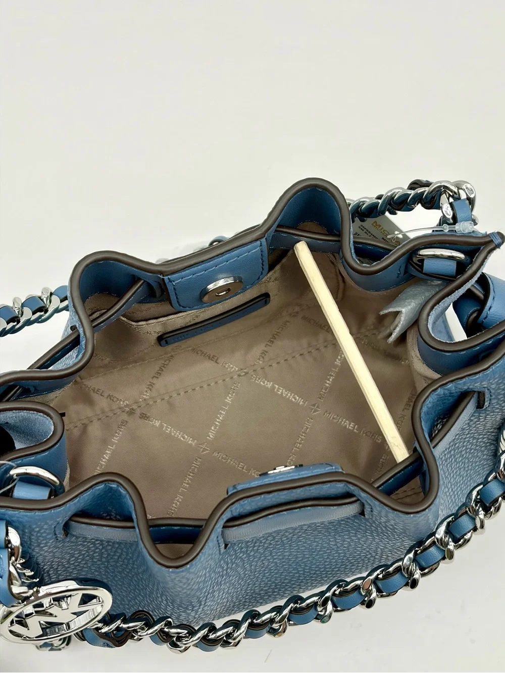 Michael Kors Mina Small Convertible Crossbody Bag Messenger Navy